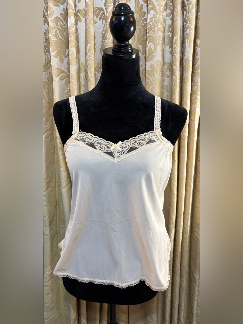 Ivory Lace Trim Camisole Top